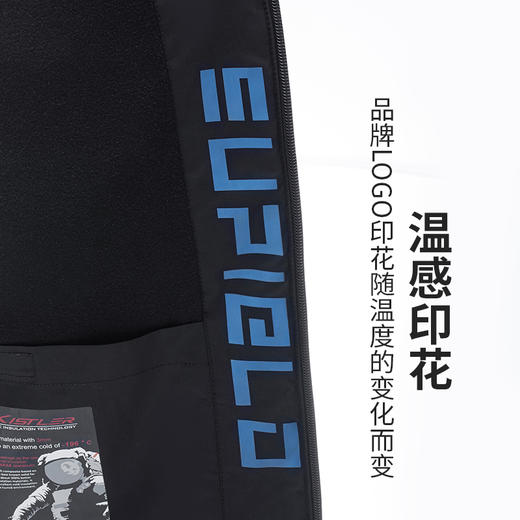 Supield素湃气凝胶抗寒服拼色大口袋复古工装款短款冬季外套A355 商品图4