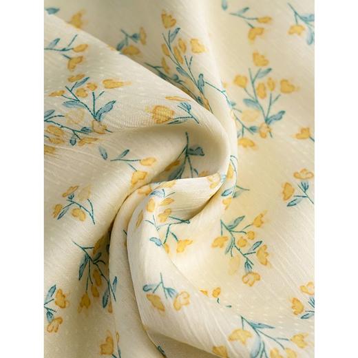 欧芮儿碎花雪纺连衣裙女春装2022年新款收腰法式V领冰爽薄款裙子 商品图6