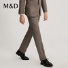 名盾商务男士秋冬棕色休闲西裤中腰直筒修身职业长裤 商品缩略图2
