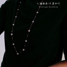 【下单2-3个工作日发】甄珠贝 爱丽丝长链 18K金天然珍珠项链 经典百搭精致唯美锁骨链