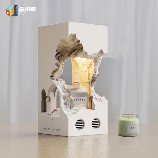 尘市集 圣母院融蜡灯氛围夜灯卧室石膏灯蜡烛香薰灯生日礼物伴手礼 商品图2