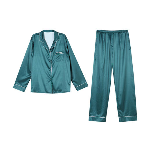 都市丽人好睡衣好睡好眠哑光弹力色丁家居服长袖类新年本命年红品LH20B2 商品图4