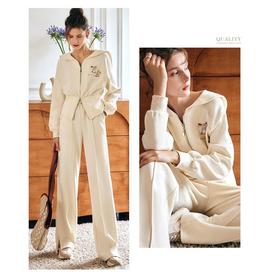 欧芮儿法式卫衣时尚套装女秋季2022年新款海军领运动两件套