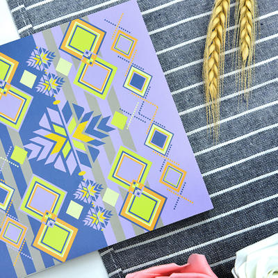 【秀八桂-非遗生活】壮锦花小清新笔记本 商品图1