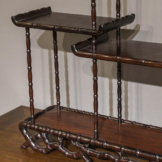 二十世纪 红木竹节工博古架 商品图1