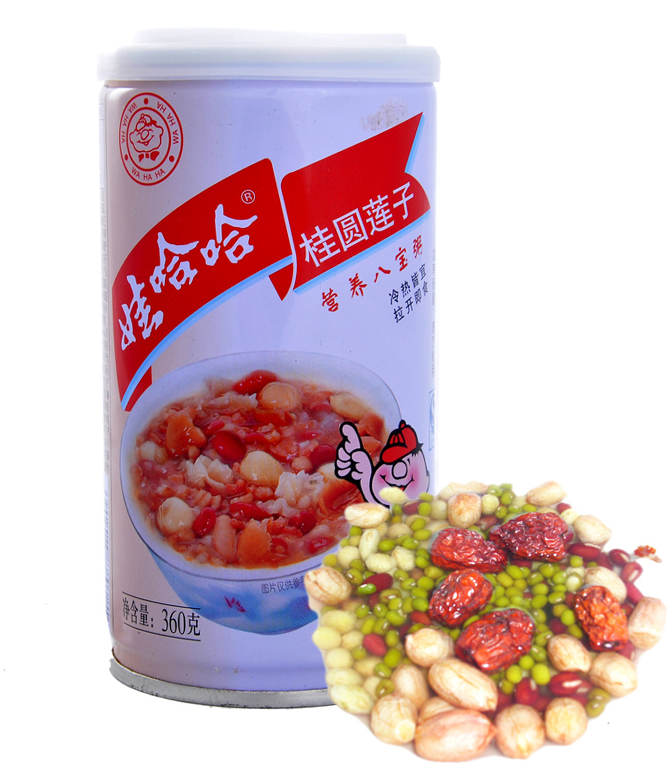 【亚欧超市】娃哈哈桂圆莲子八宝粥360g/听