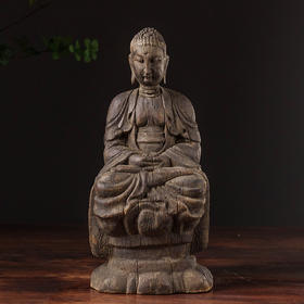 清 木雕释迦摩尼造像