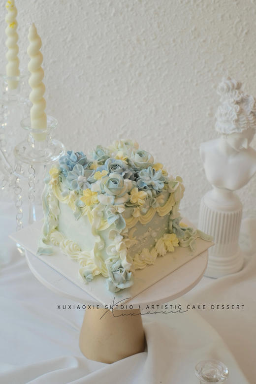 「珠光宝盒」奶油霜裱花蛋糕（水果默认火芒）提前一天预定 商品图2