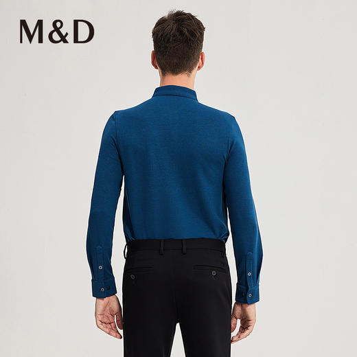 名盾长袖衬衫商务休闲男装四季亲肤保暖时尚针织衬衫 商品图3