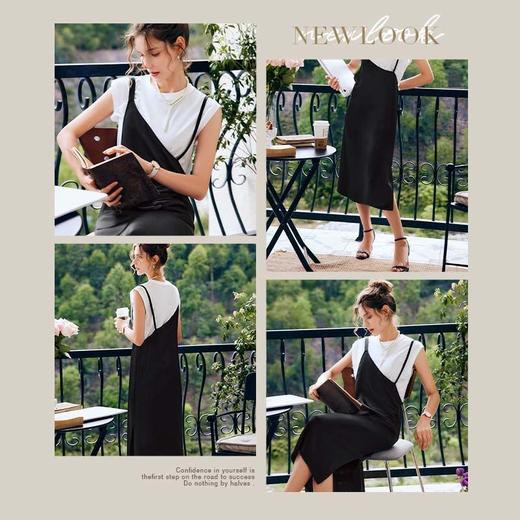 OLrain法式高级穿搭吊带裙时尚套装女夏季2022新款洋气休闲两件套 商品图2