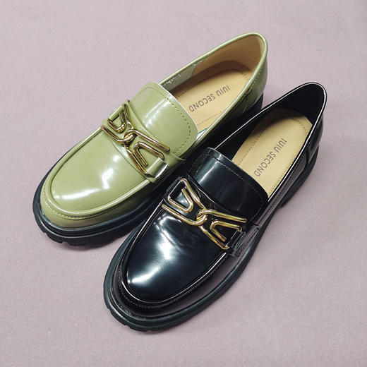 IUIU SECOND22年商场同款通勤厚底英伦乐福鞋单鞋女U22CM37431 商品图4