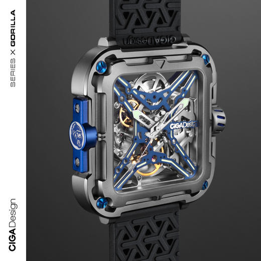 CIGA design玺佳机械表X系列 大猩猩镂空男士手表 国潮来袭尽显锋芒 商品图4