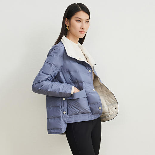 EITIE爱特爱冬季新款时尚轻薄羽绒服女短款保暖6811501 商品图4
