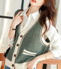 黛唯梵法式小香千鸟格子针织开衫马甲外套女秋冬慵懒风坎肩毛衣背心 商品缩略图2