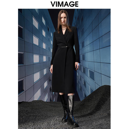 VIMAGE纬漫纪秋季新款时尚个性帅气可拆卸风衣外套V1804412 商品图6