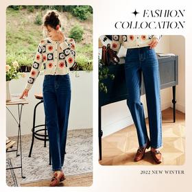 OLrain欧芮儿法式杏色针织开衫女秋季2022年新款复古修身圆领上衣