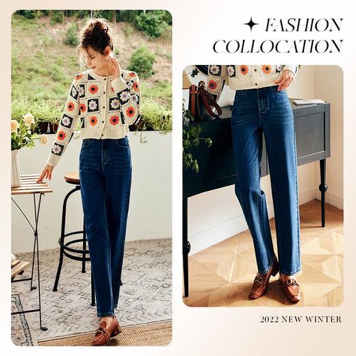 OLrain欧芮儿法式杏色针织开衫女秋季2022年新款复古修身圆领上衣 商品图0