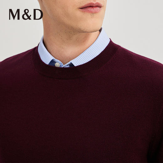 [可机洗羊毛]MD名盾针织衫毛衣打底秋冬商务男士保暖内搭 商品图1