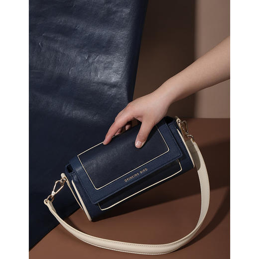 饮水鸟爵士归园侗族手织亮布包 法棍包 亮布蓝/亮布绿 商品图0