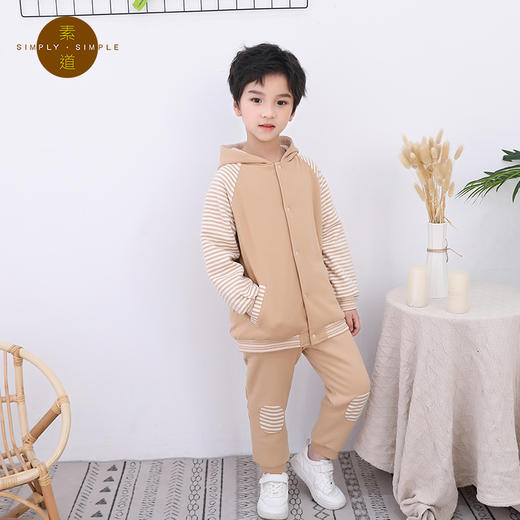 素道天然有机彩棉 儿童加厚保暖棉服 男女童同款秋冬长袖棉衣棉裤 商品图4