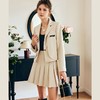 欧芮儿法式卡其色时尚套装女早秋2022新款外套百褶裙两件套 商品缩略图1