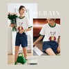 OLrain法式白色短袖T恤女夏季2022新款宽松显瘦撞色猫咪圆领上衣 商品缩略图1