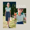 OLrain法式高级穿搭条纹T恤女夏季2022年新款polo领撞色冰爽上衣 商品缩略图1