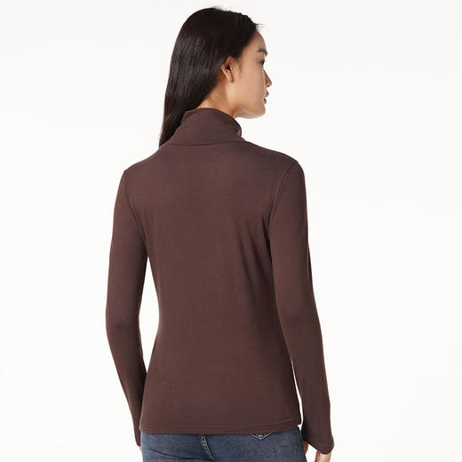 都市丽人舒暖负5度至5度女士发热纤维单件美雅碧羊绒蛋白双面绒中单件上衣保暖衣LW2DA2 商品图2