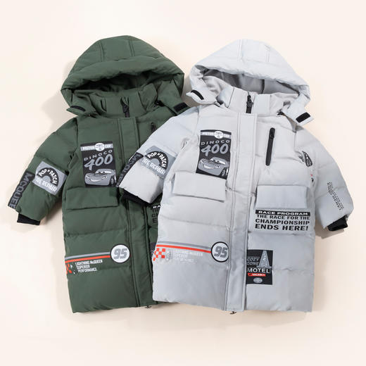 迪士尼童装时尚潮流新品男童保暖中长款羽绒服男宝外套224S1773 商品图8