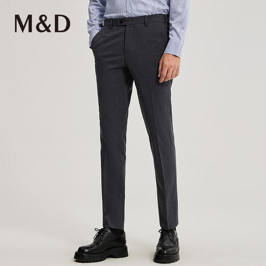 MD名盾商务男士秋冬新款休闲西裤中腰锥型修身职业长裤男 商品图1