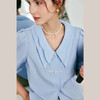 OLrain法式高级穿搭翻领衬衫女夏季2022年新款时尚宽松泡泡袖衬衣 商品缩略图1