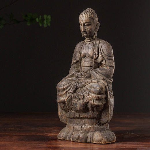 清 木雕释迦摩尼造像 商品图3