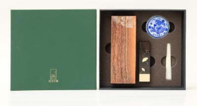 西泠印社知秋套装 桐木印章+印泥+印笼 商品图0