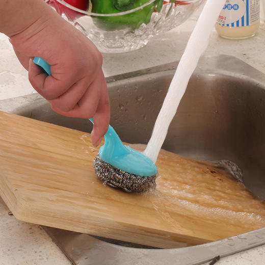 「加量20个装！送2手柄」送不锈钢清洁球钢丝球刷锅球不生锈不掉渣厨房用品清洁工具 商品图2