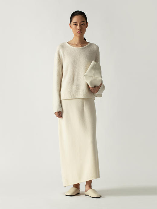 322工房羊绒新触觉圈圈纱山羊绒针织打底衫2022年秋冬百搭套头衫 商品图3