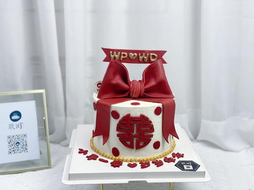 小手一牵，岁岁年年&翻糖造型蛋糕（英文字母备注更改） 商品图0