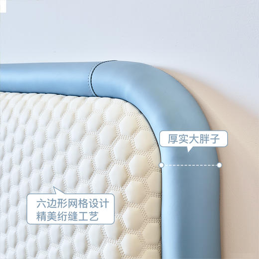 喜梦宝软包床儿童床现代简约软床青少年单人床轻奢皮床卧室六号空间 商品图3