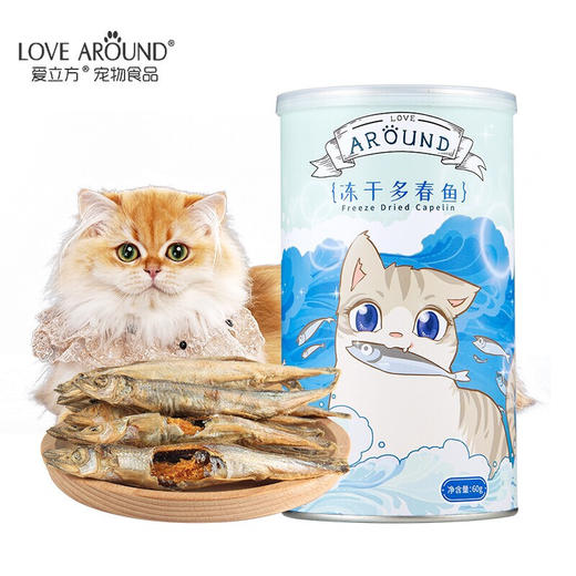 爱立方冻干猫零食小鱼干猫咪零食 猫咪小鱼干冻干多春鱼60g 商品图4
