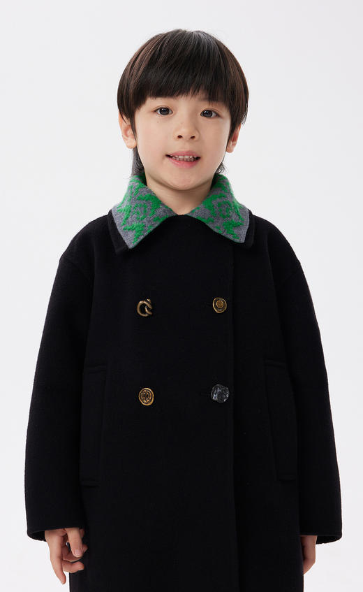 JNBY  22年冬款  翻领复古中长款呢大衣  1M0811710 商品图7