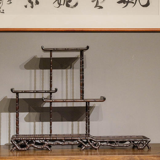 二十世纪 红木竹节工博古架 商品图0