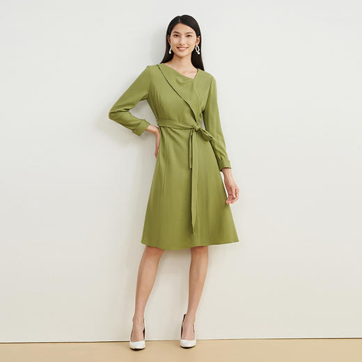 EITIE爱特爱束腰显瘦修身百搭通勤风连衣裙6807520 商品图1