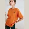 欧芮儿刺绣短袖t恤女夏季2022年新款时尚宽松中长款针织圆领上衣 商品缩略图2