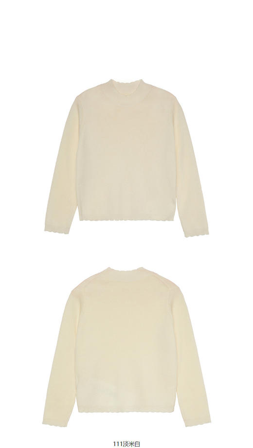 JNBY  22年秋款  柔软长袖套头毛衫  1M9311590 商品图5