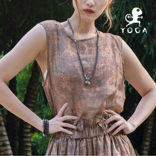 2209TZ205【暮色】印花酵素洗苎麻套装（无胸垫）【5天发货】 商品图5