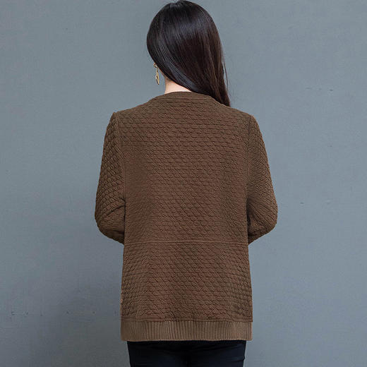 WE TYH-228D01 时尚气质优雅小外套女短款2022秋新款修身显瘦贵夫人长袖开衫上衣 商品图2