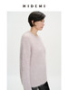 HIDEMI 羊驼毛臻品长毛绒感亲肤加厚廓形高级粉圆领大毛衣 商品缩略图6
