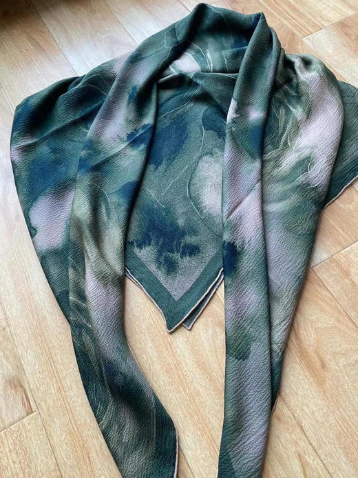 大丝巾 140*140。 绿色 灰色 蓝色 自己备注颜色 商品图4