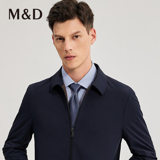 M＆D名盾秋冬新品翻领显瘦爸爸外套遮肚夹克商务男 商品图1