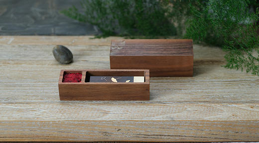 西泠印社知秋套装 桐木印章+印泥+印笼 商品图1