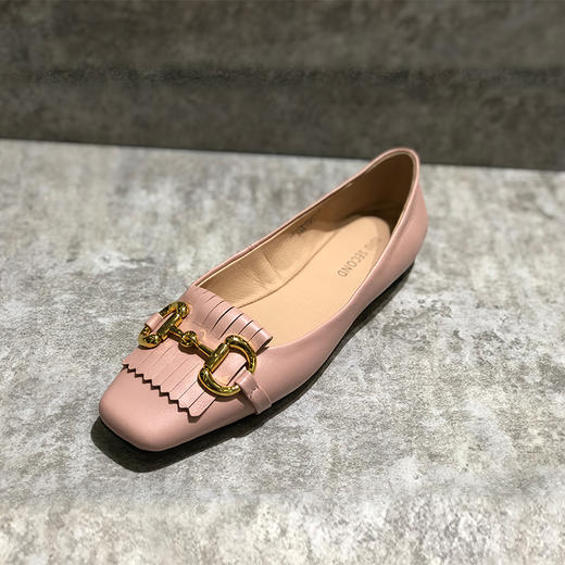 IUIU SECOND 商场同款金属大眼睛马衔扣女鞋平底单鞋 商品图2